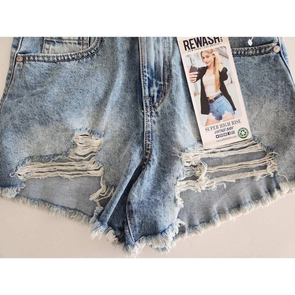 New York REWASH Brand Super High Rise Shorts Size 24, 0 - Picture 3 of 4